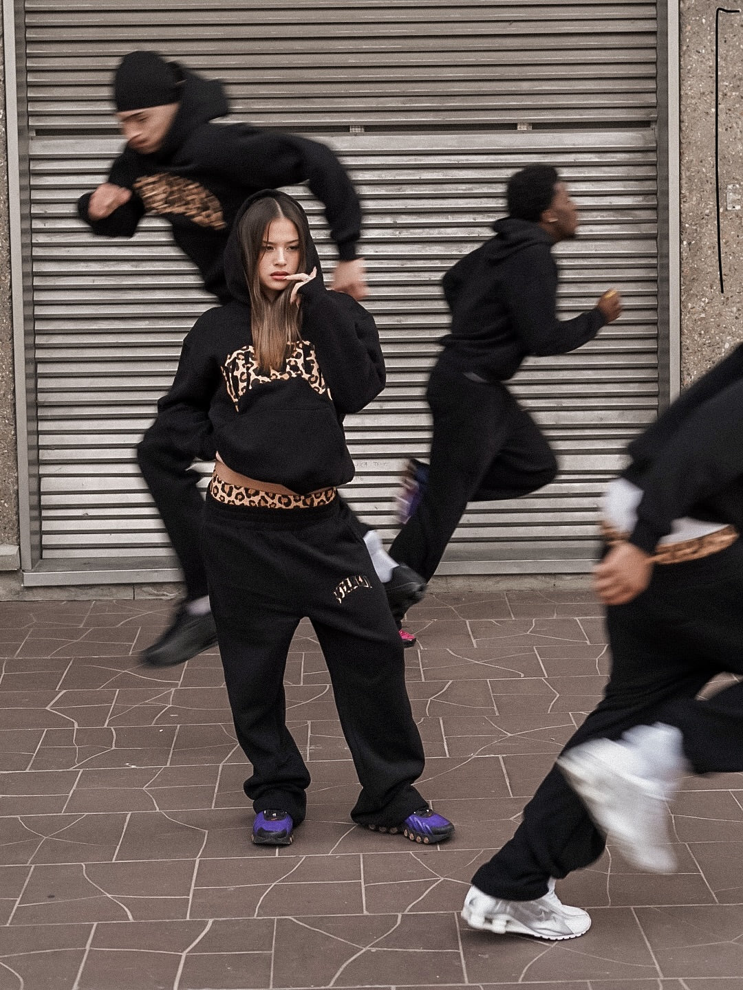 BLACK LEOPARD HOODIE